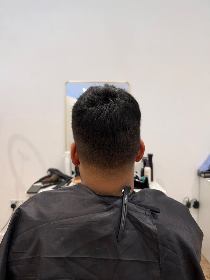 Real client after: hair system fitted at The Hair Standard